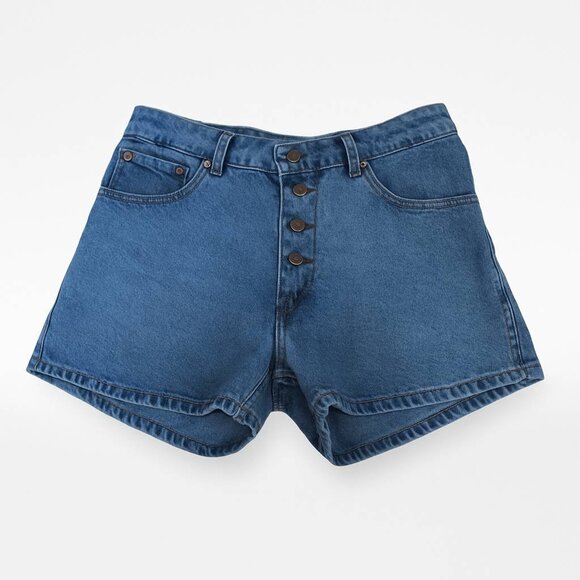 Levi's Women's High-Rise Button-Fly Jean Shorts - Size 11 (Juniors) Blue - Picture 1 of 11